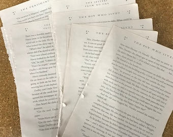 Jk rowling guide Etsy photo about Printable Harry Potter Book Pages known as Jk rowling e book Etsy